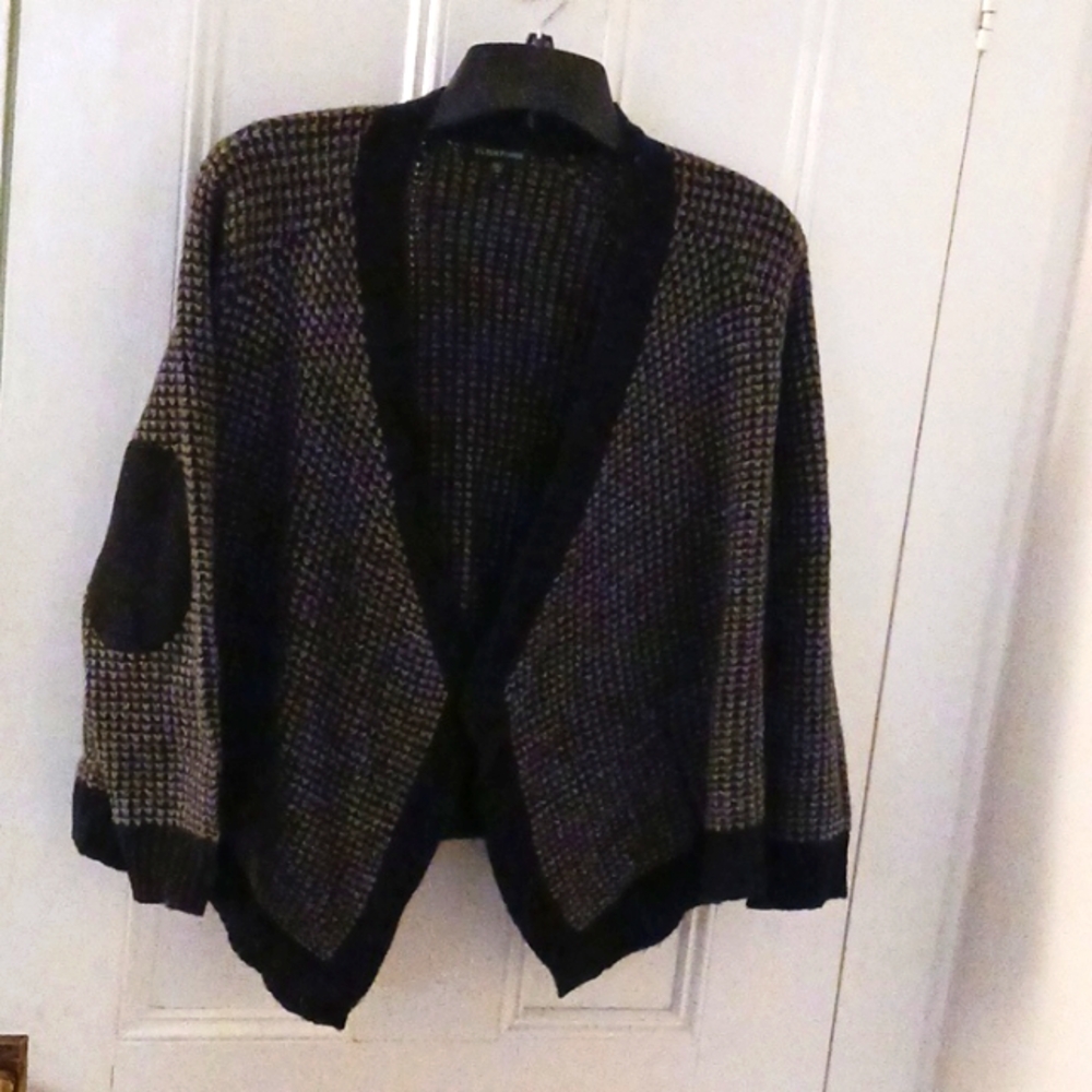 Casual Black and Gray Women's Cardigan
